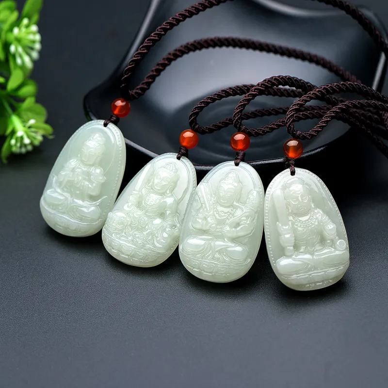 LAOMIAO Pendants Green Jade Unisex-2