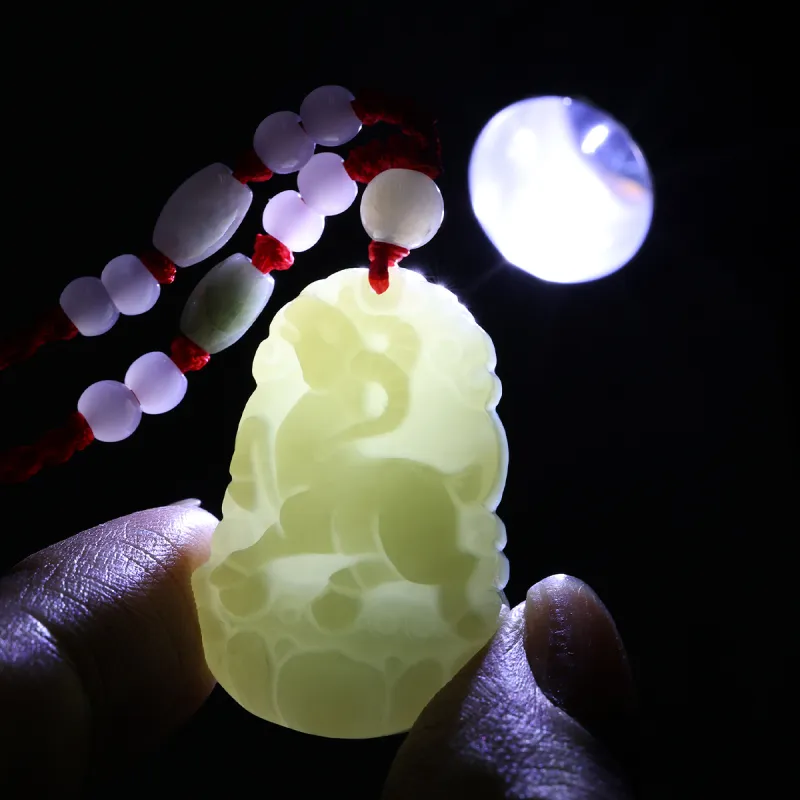 LAOMIAO Pendants Green Jade Unisex-7