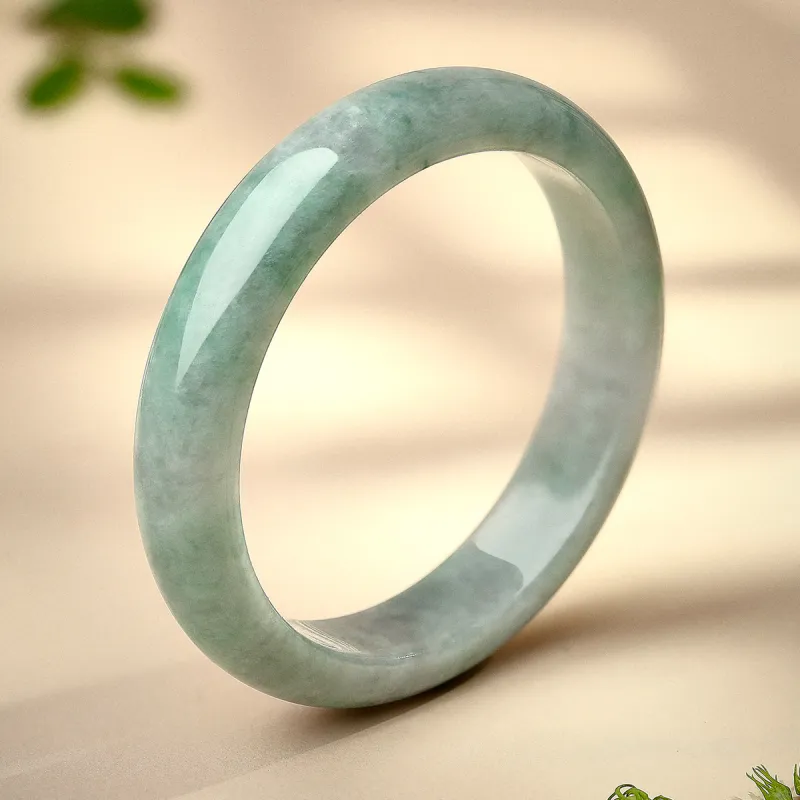 LAOMIAO Bean Type Jadeite Imperial Noble Lady Bangle Women's-3