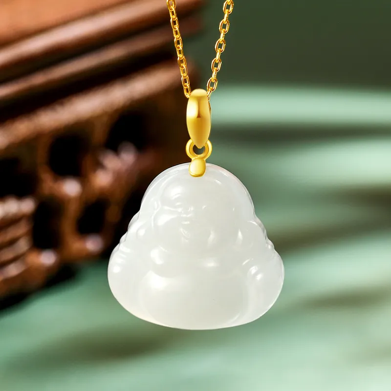 LAOMIAO Pendants Pale Greenish White Jade Women's-2