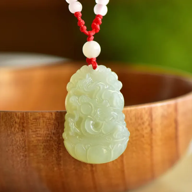 LAOMIAO Hetian Jade Pendants Unisex Green Jade-2