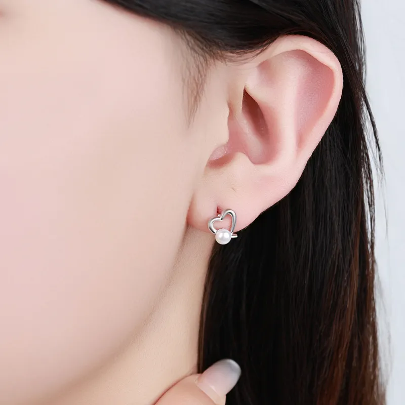 LAOMIAO Pearl Stud Earrings Women's-5