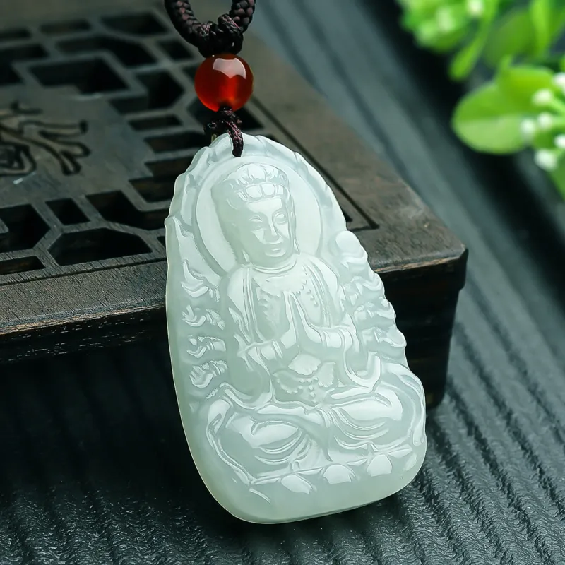 LAOMIAO Pendants Green Jade Unisex-1