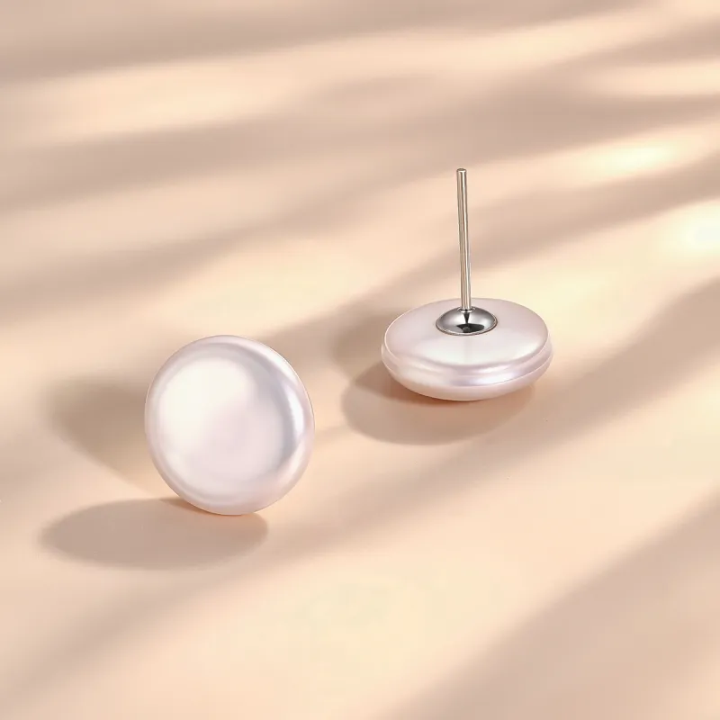 LAOMIAO Pearl Stud Earrings Women's-5