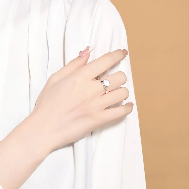 LAOMIAO 925 Sterling Silver Case Rings Women's-5