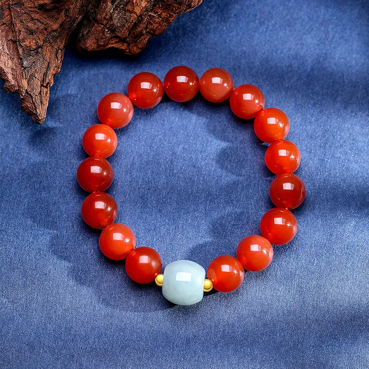 LAOMIAO Agate Full Gold Jadeite Bracelets Women's-1