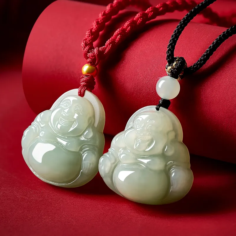LAOMIAO Hetian Jade Pendants Pale Greenish White Jade Women's-12