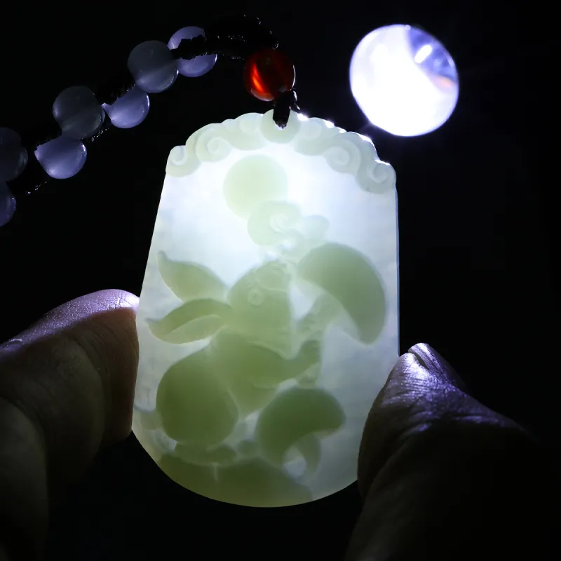 LAOMIAO Pendants Green Jade Unisex-7