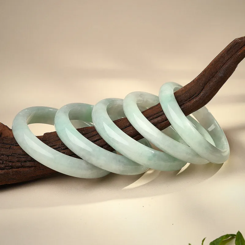 LAOMIAO Bean Type Jadeite Imperial Noble Lady Bangle Women's-11
