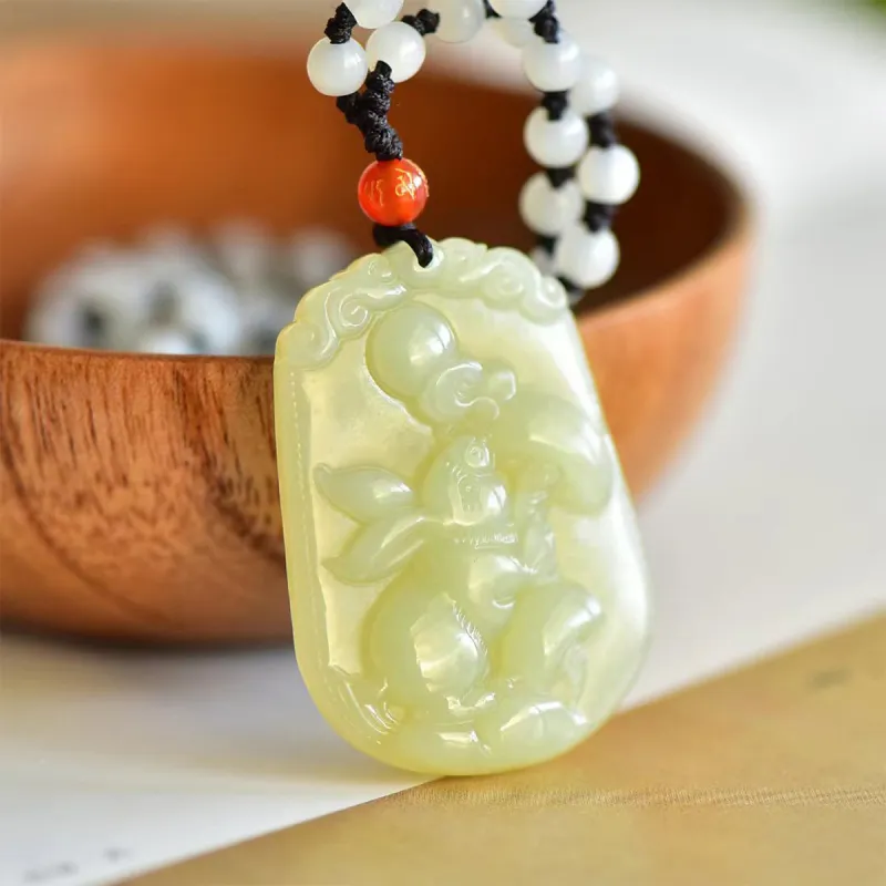 LAOMIAO Pendants Green Jade Unisex-3