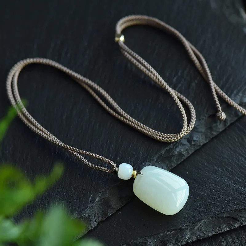 LAOMIAO Pendants Pale Greenish White Jade Women's-6