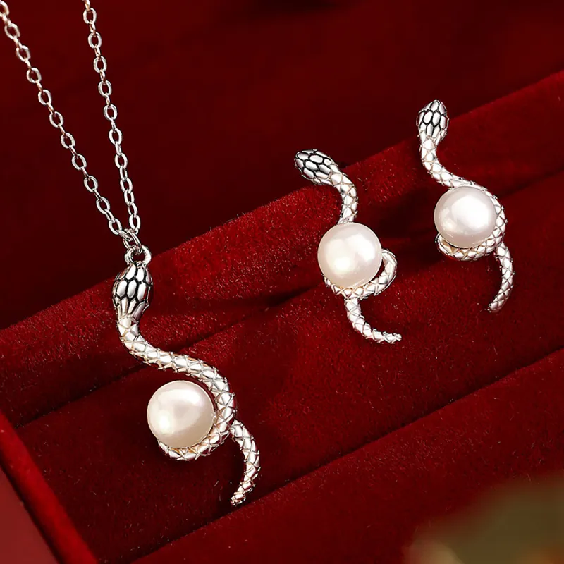 LAOMIAO Pearl S925 Silver Stud Earrings Women's-4