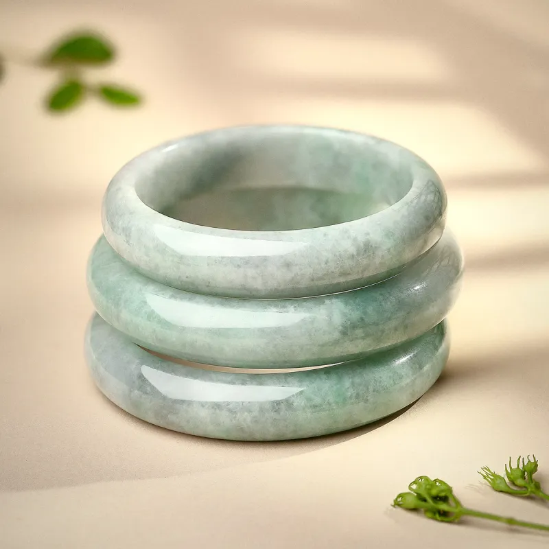 LAOMIAO Bean Type Jadeite Imperial Noble Lady Bangle Women's-2