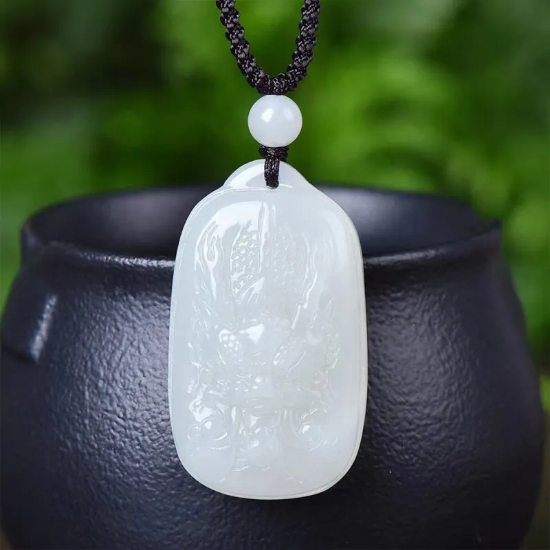 LAOMIAO Pendants Green Jade Men's-10