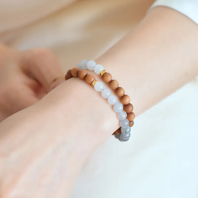 LAOMIAO Hetian Jade Bracelets Smoky Purple Women's-4