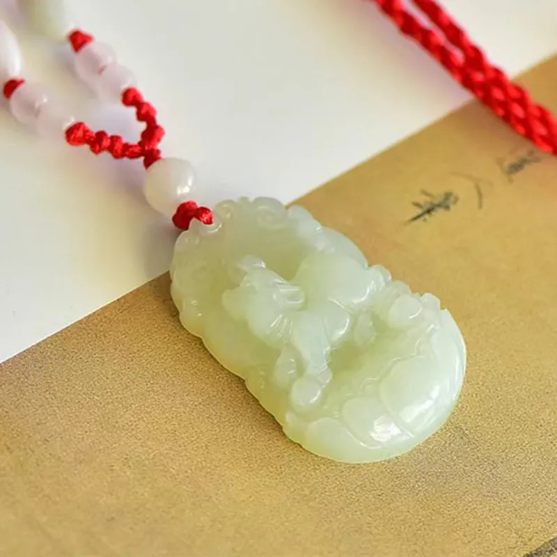 LAOMIAO Pendants Green Jade Unisex-5