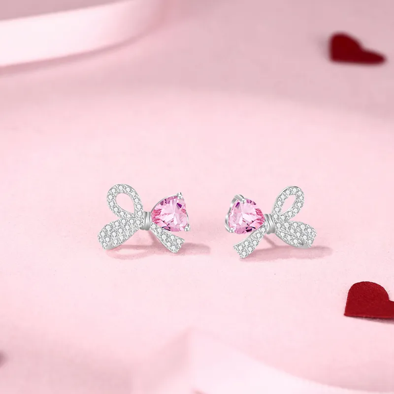 LAOMIAO S925 Silver Stud Earrings Women's-3