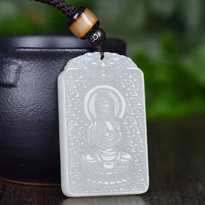 LAOMIAO Hetian Jade Pendants Green Jade Women's-1