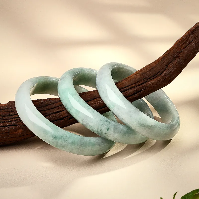 LAOMIAO Bean Type Jadeite Imperial Noble Lady Bangle Women's-5