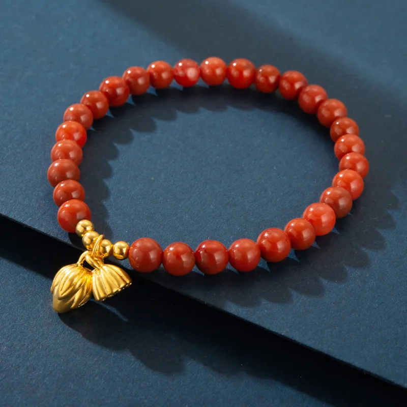 LAOMIAO South Red Agate Bracelets Women's-1