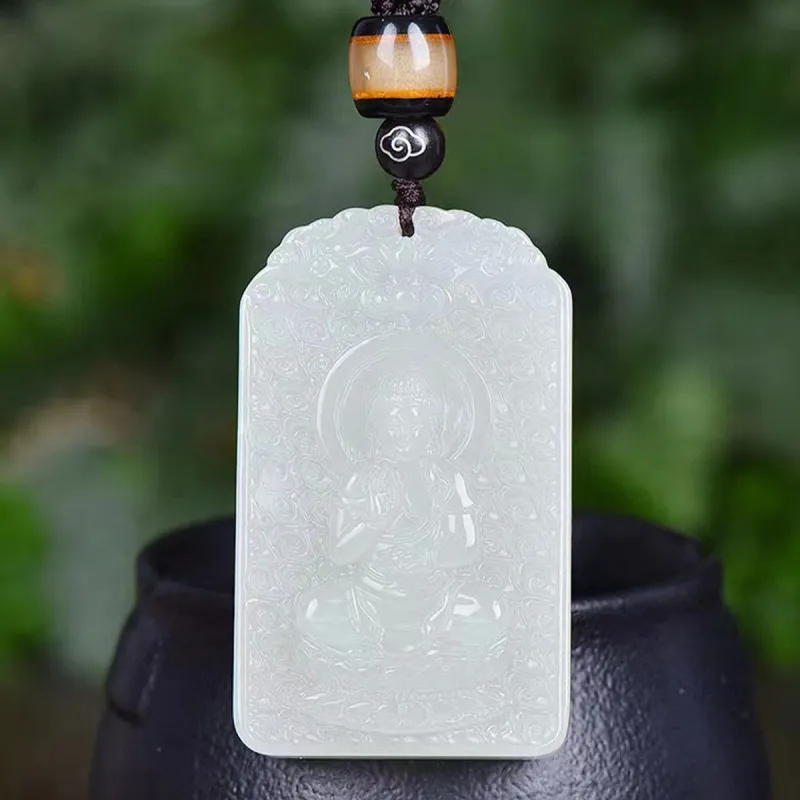 LAOMIAO Hetian Jade Pendants Green Jade Women's-3