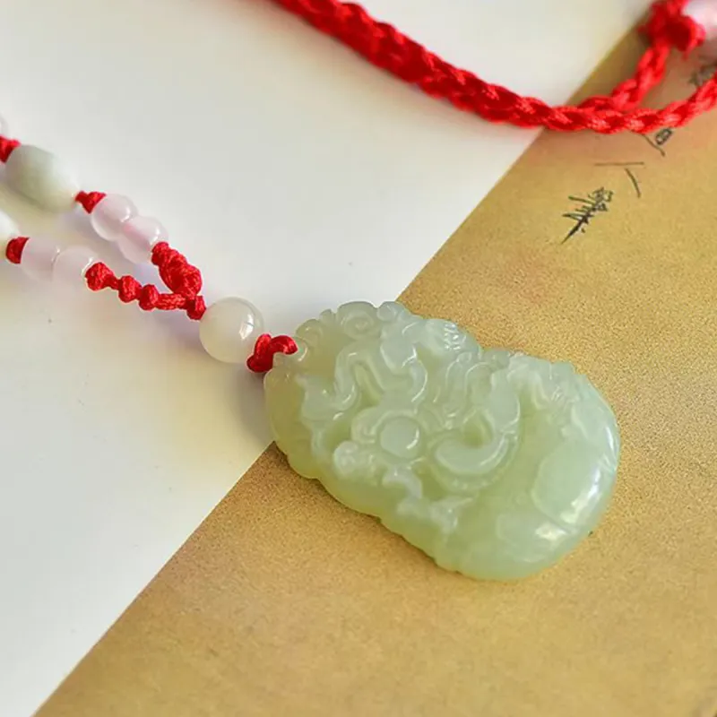 LAOMIAO Hetian Jade Pendants Unisex Green Jade-4