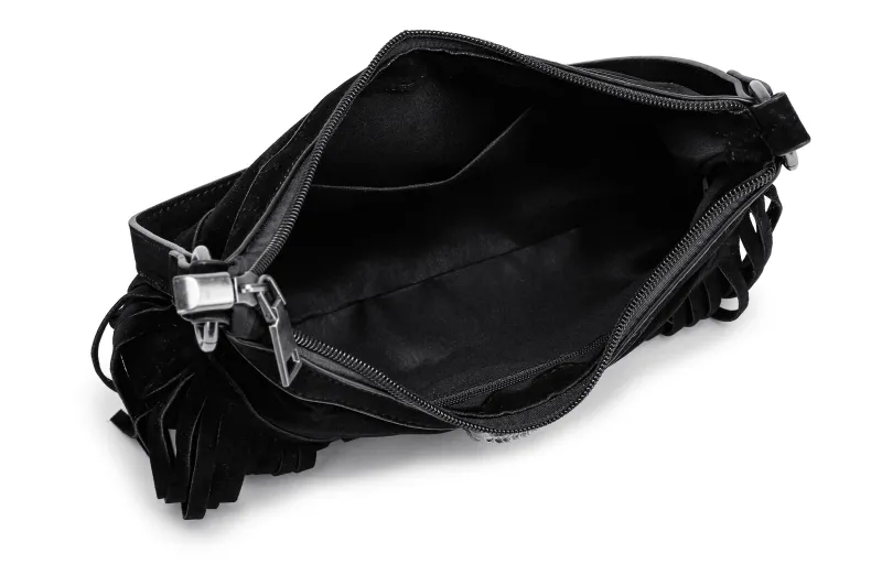 FAIRWHALE PU Shoulder Bag Women's Black/Brown-7