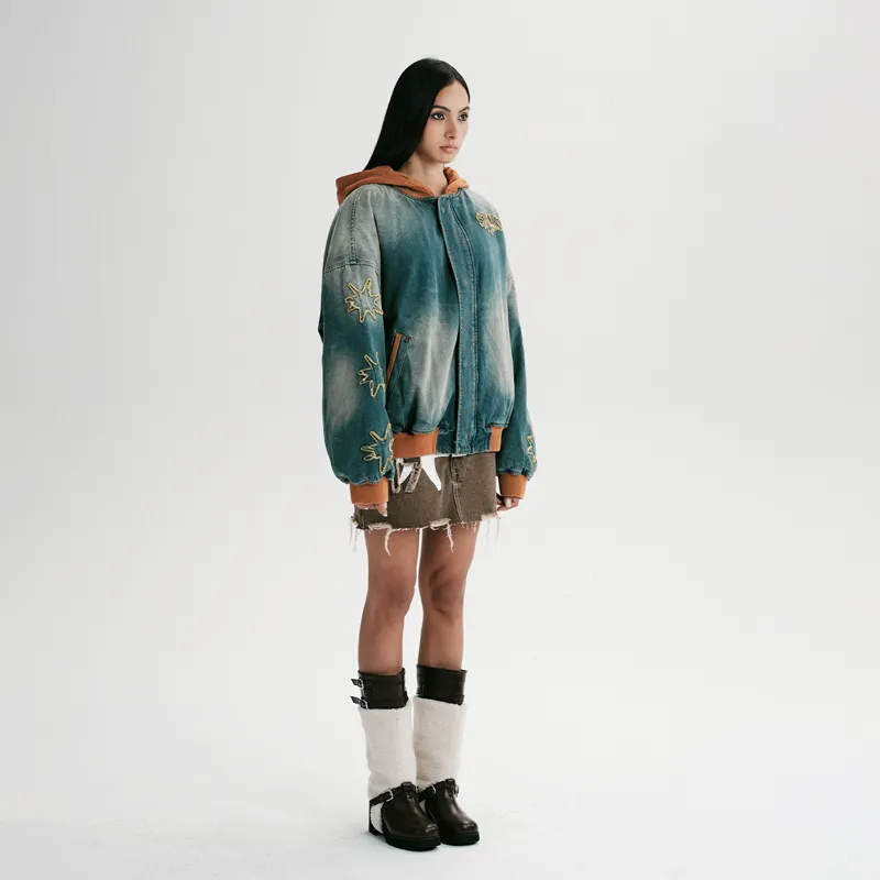 Starwalk Soldier Denim Jacket Unisex Brown-9