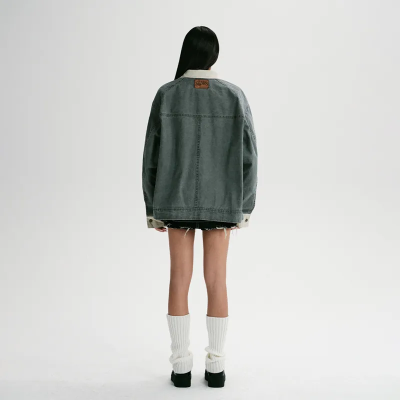 Starwalk Soldier Denim Jacket Unisex Gray-4