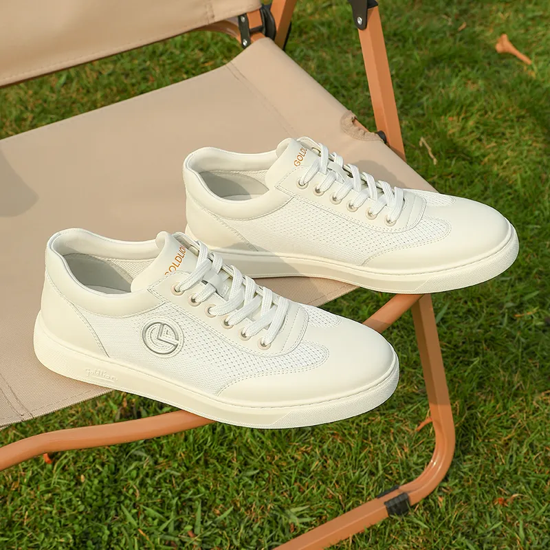 GOLDLION Skateboard Shoes Men's White-6