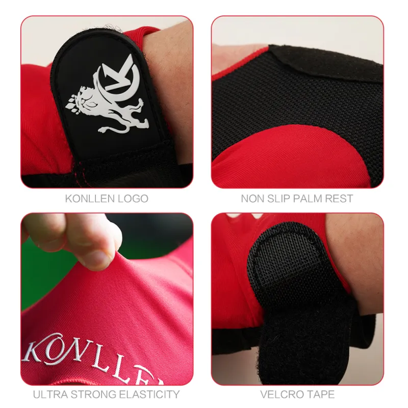 KONLLEN Billiards Three Finger Gloves Unisex Multicolor-1