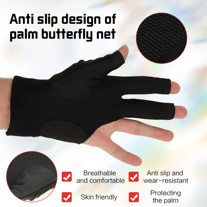 KONLLEN Billiards Three Finger Gloves Unisex Multicolor-6