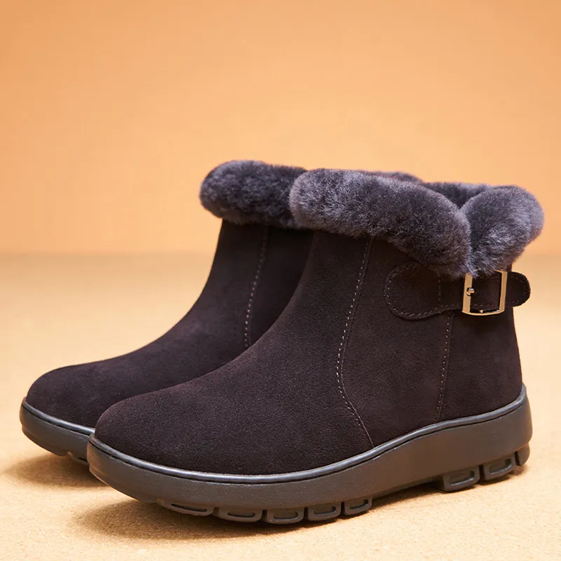Devanro Warm Wear-Resistant Water-Resistant Slip-Resistant Short Snow Boots Women's-8