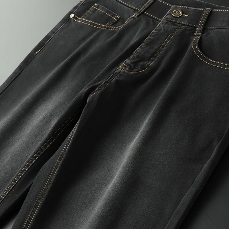 Devanro Jeans Men Black Gray-3