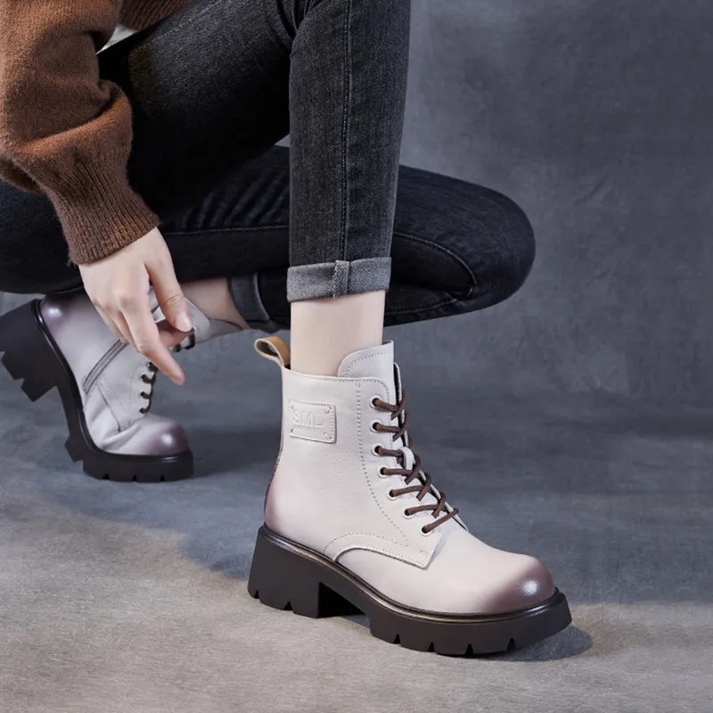 Devanro Short Martin Boot 5.5cm Women's-9