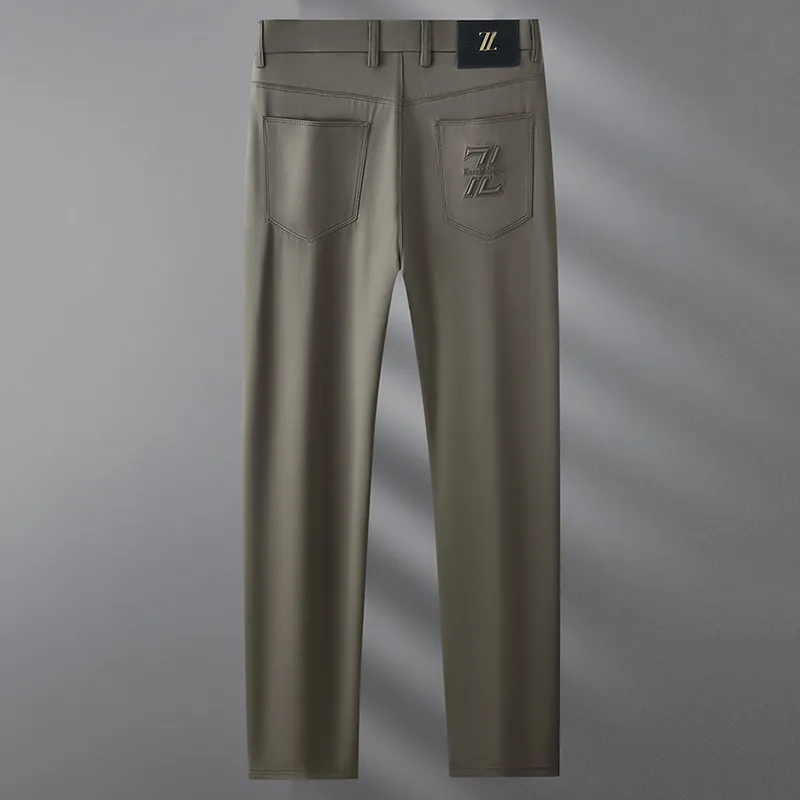 Devanro Casual Pants Men Brown-1