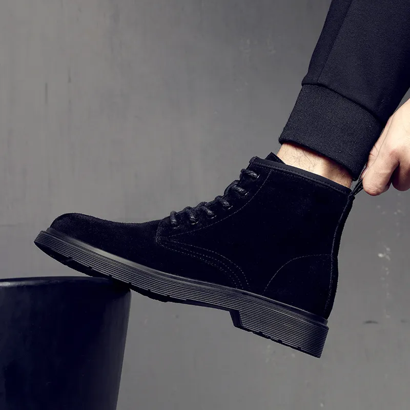 Devanro Short Martin Boot Men's Black-2