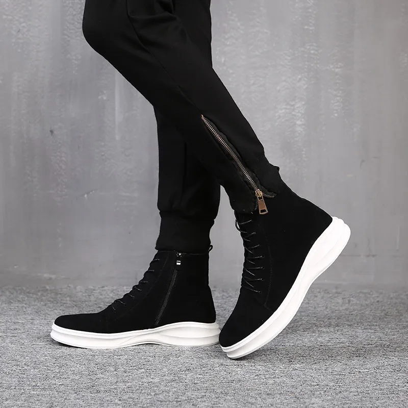 Devanro Short Martin Boot Men's Black-1
