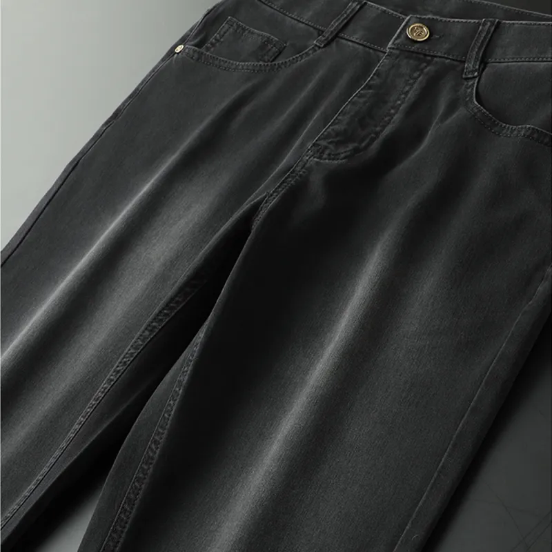 Devanro Jeans Men Black Gray-3