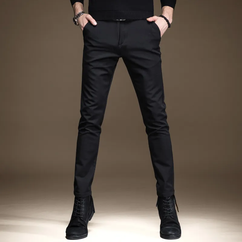 Devanro Casual Pants Men's Black-5