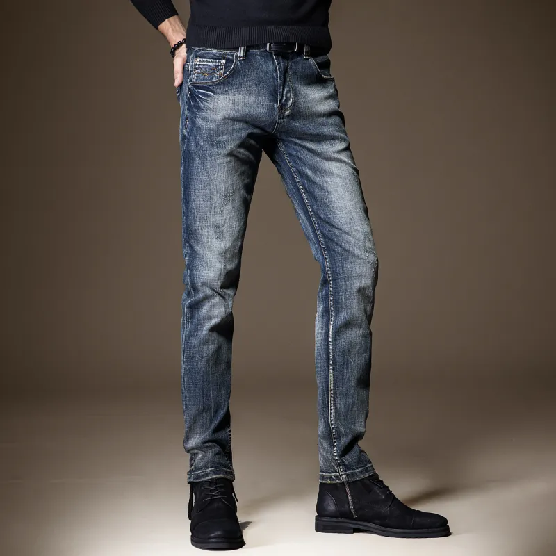 Devanro Jeans Men's Vintage Blue-4