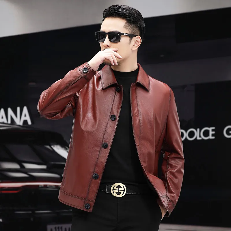 Devanro Genuine Leather Jacket Men's-1