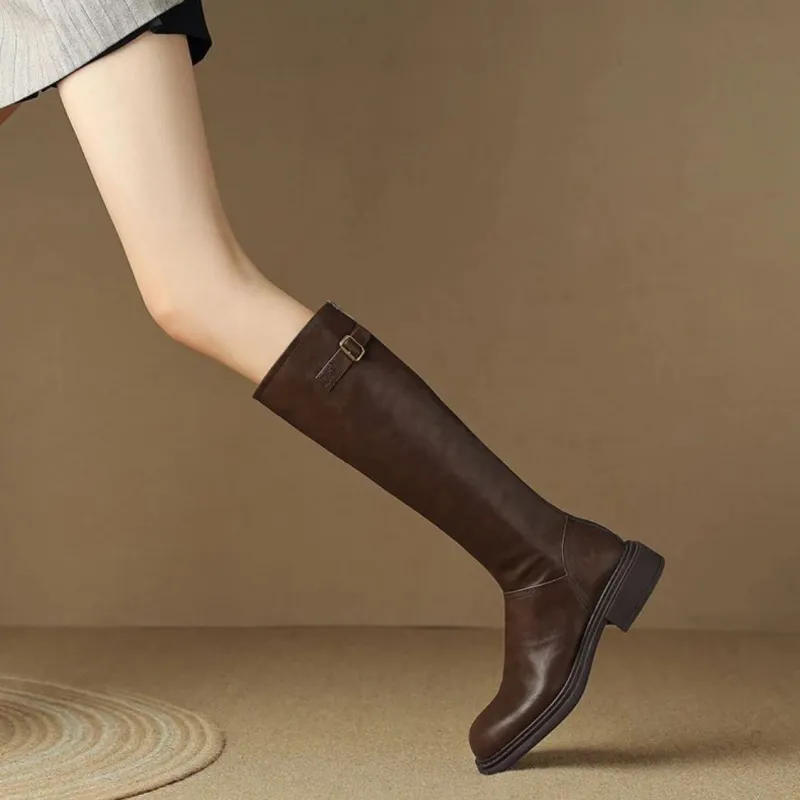 Devanro Knee-high Boots 3.5cm Women's-3
