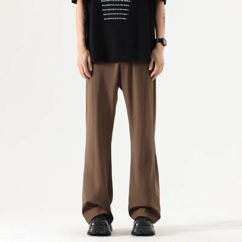 Devanro Casual Pants Men's Brown-10