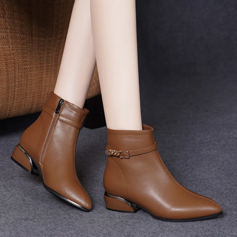 Devanro Ankle Boots Women's Black-11