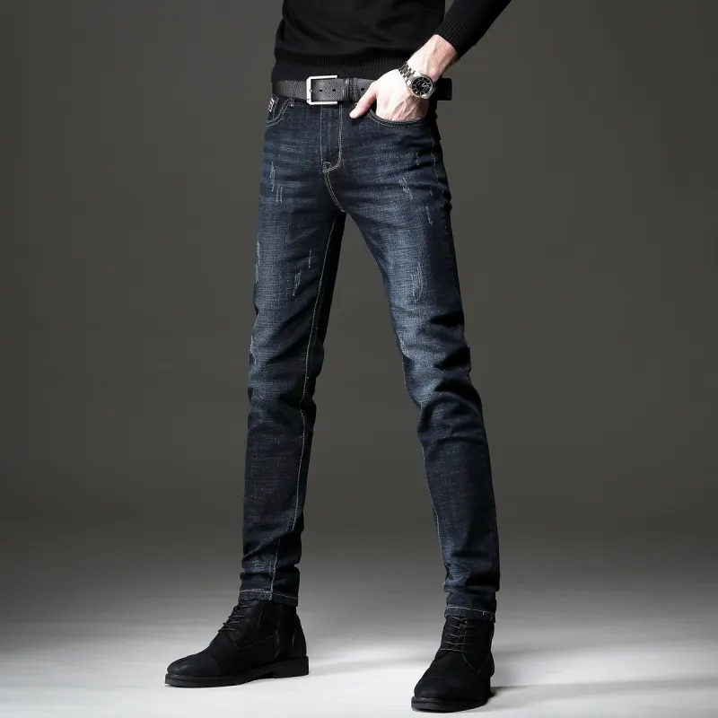 Devanro Jeans Men's Blue And Black-2