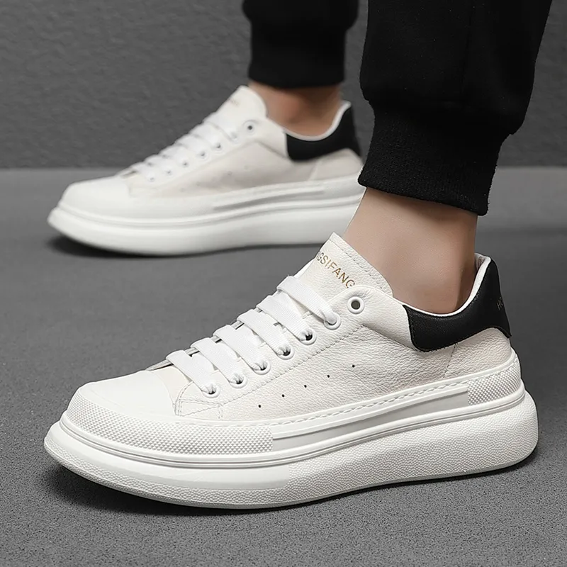 Devanro Wear Resistant Lightweight Breathable Water Resistant Slip Resistant Low Top Casual Skateboard Shoes Men's-3