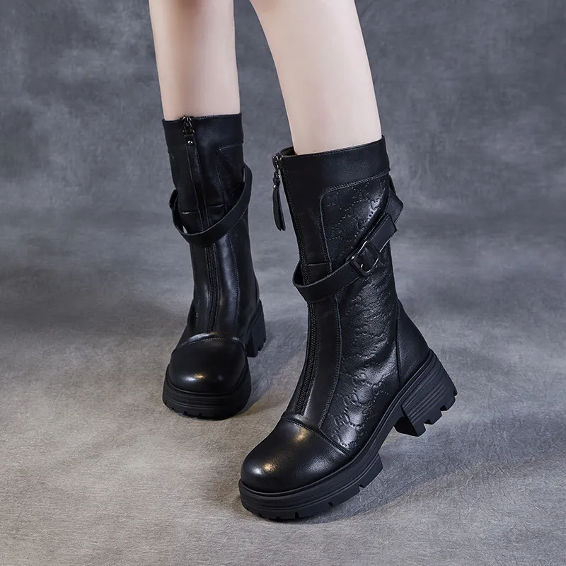 Devanro Ankle Boots 5.5cm Women's Black-4