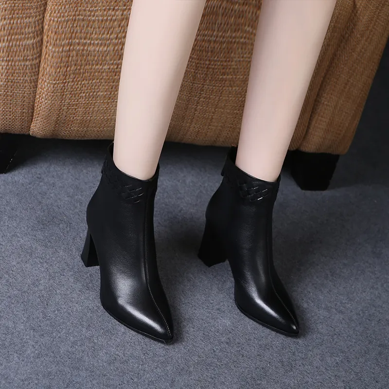 Devanro Ankle Boots Women's Black-4