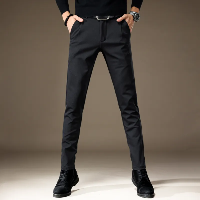 Devanro Casual Pants Men's Black-5